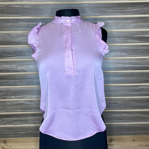 Dkny Tops - DKNY Petite Ruffled Blouse Top PXS Workwear